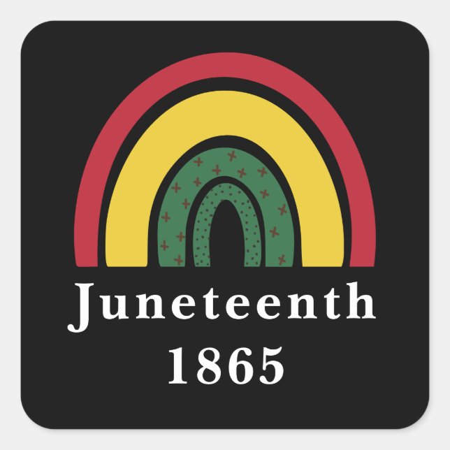 Sticker Carré 1865 Histoire noire afro-américaine (Devant)