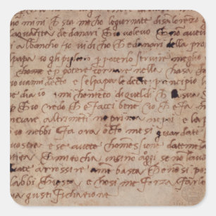 Sticker Carré 1895-9-15-503 page de W.34v d'écriture