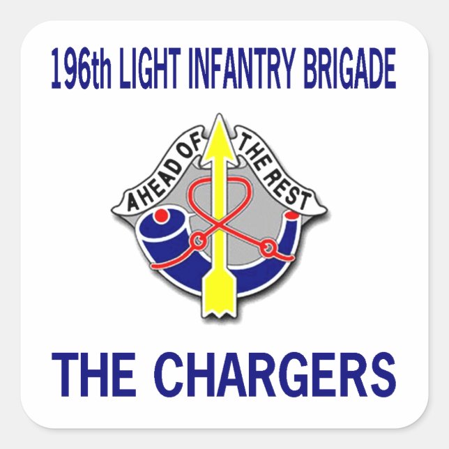 Sticker Carré 196e BRIGADE D'INFANTERIE DE LUMIÈRE (Devant)
