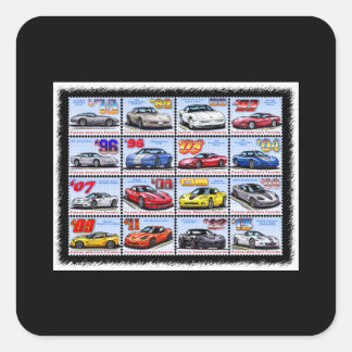 Sticker Carré 1978-2013 Edition spéciale Corvette Montage