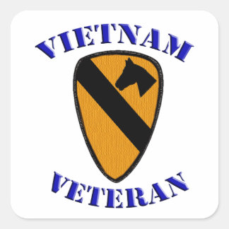 Sticker Carré 1er Cav Vietnam vétéran