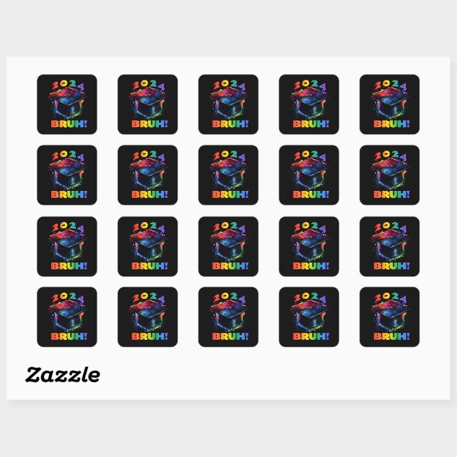 Sticker Carré 2024 Bruh ! (2024 bruh)