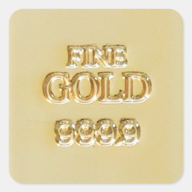 Sticker Carré 24 Karat Gold Bullion Bar (Devant)