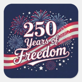 Sticker Carré 250 years of freedom 