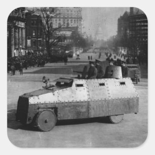Sticker Carré 27e March 1917 : The armoured vehicle squadron