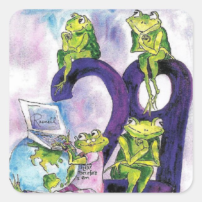 Sticker Carré 29 et Froggy Leap Année (Devant)