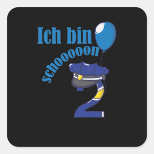Sticker Carré  2. Date de naissance Patrol Garçons Enfants Poli