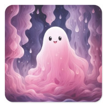 31 octobre Fantôme rose d'Halloween mignon