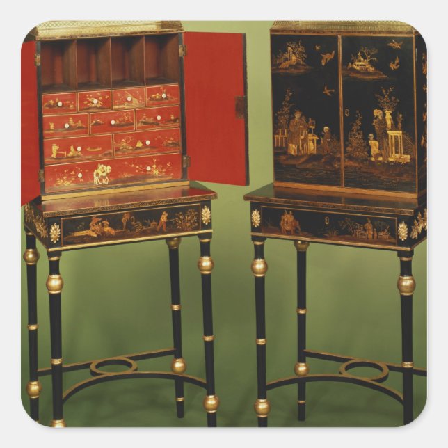Sticker Carré 32:Deux armoires chinoiserie, c.1770 (Devant)
