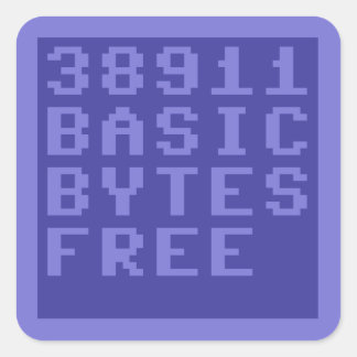 Sticker Carré 38911 OCTETS DE BASE GRATUITS (Commodore 64)