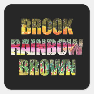 Sticker Carré 3 Belles peaux de truites