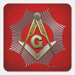 Sticker Carré 3ème Degré : Maçon principal
