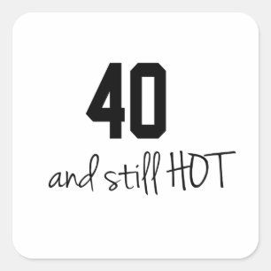 Sticker Carré 40 Conception Et Encore Chaudes D'Anniversaire