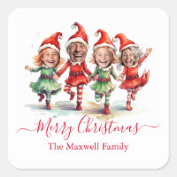 4 Photos elfes de Noël