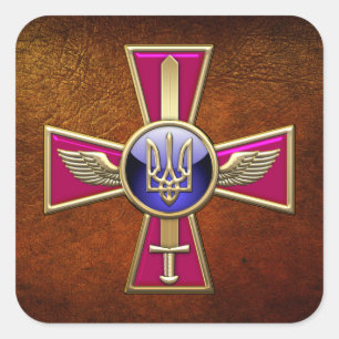 Sticker Carré [500] Emblème de l'armée de l'air ukrainienne