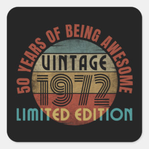 Sticker Carré 50 ans d'être génial