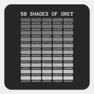 Sticker Carré 50 nuances de gris
