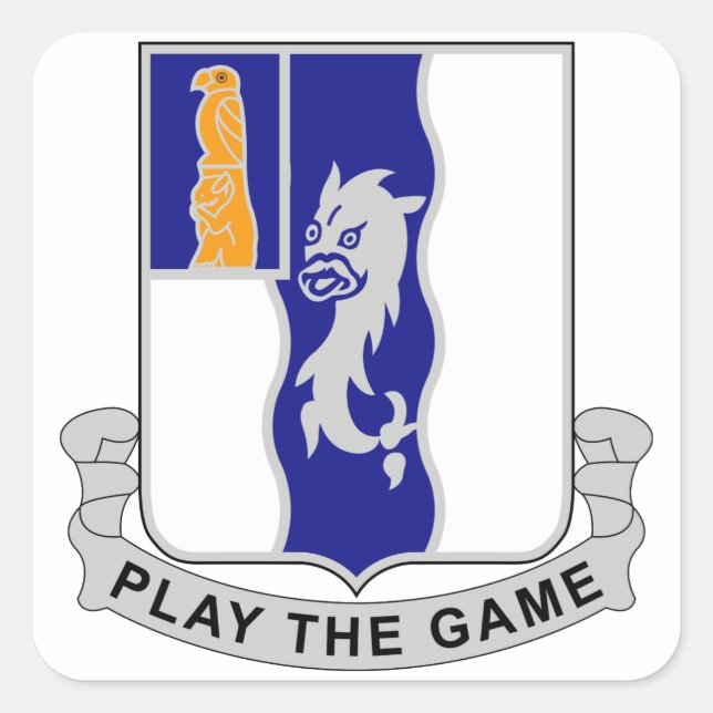 Sticker Carré 50e Régiment d'infanterie - Jouer au jeu (Devant)