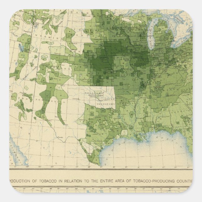 Sticker Carré 51 Grains, tabac 1890 (Devant)