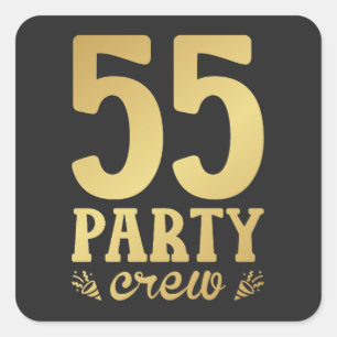 Sticker Carré 55e anniversaire de l'équipage du parti