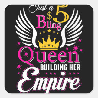 Sticker Carré 5 Bling Queen pour femmes Dames Paparazzi