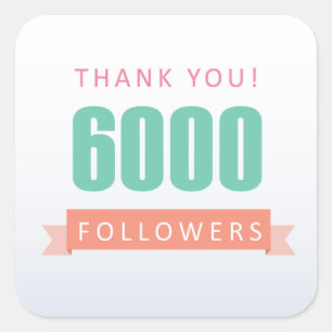 Sticker Carré 6000 disciples remercient la gratitude