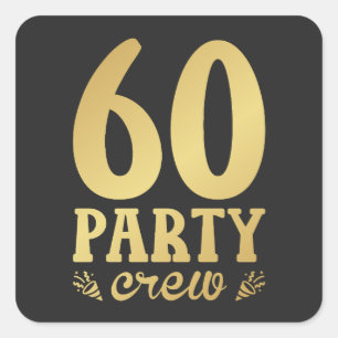 Sticker Carré 60 membres d'équipage 60e anniversaire