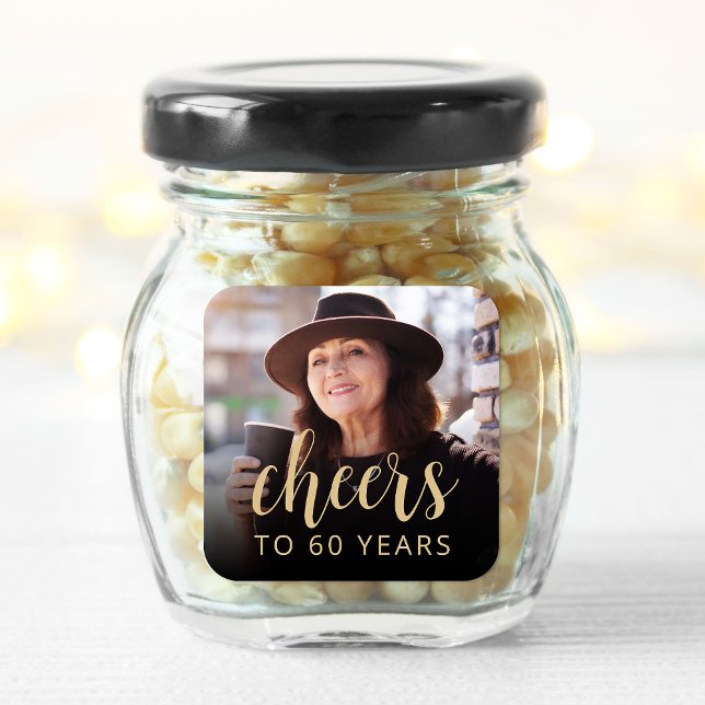 Sticker Carré 60e anniversaire fête de la photo (Créateur téléchargé)