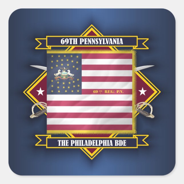 Sticker Carré 69e infanterie de Pennsylvanie (Devant)