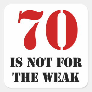 Sticker Carré 70e anniversaire Gag cadeau