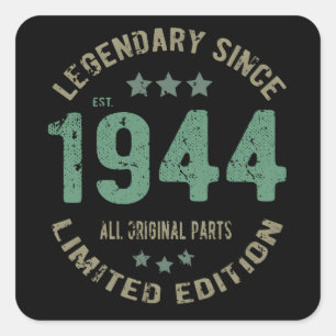 Sticker Carré 77 ans Légende Anniversaire 77e anniversaire