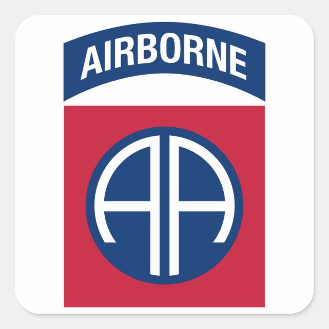 Sticker Carré 82e division aéroportée Insignia (Devant)