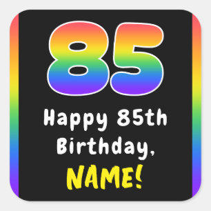 Sticker Carré 85e anniversaire : Rainbow Spectrum # 85, Nom pers
