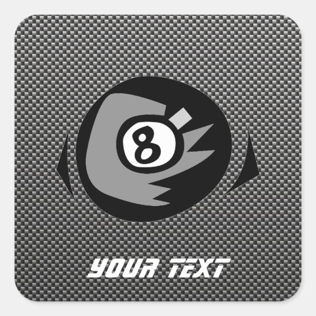 Sticker Carré 8 billes ; Faux Fibres de Carbone (Devant)