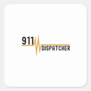Sticker Carré 911 répartiteur fin ligne or pulsation
