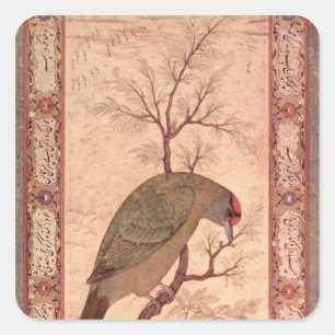 Sticker Carré A Barbet Jahangir Period, Mughal, 1615