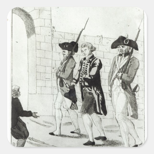 Sticker Carré À ce que nous avons été réduits par (Devant)