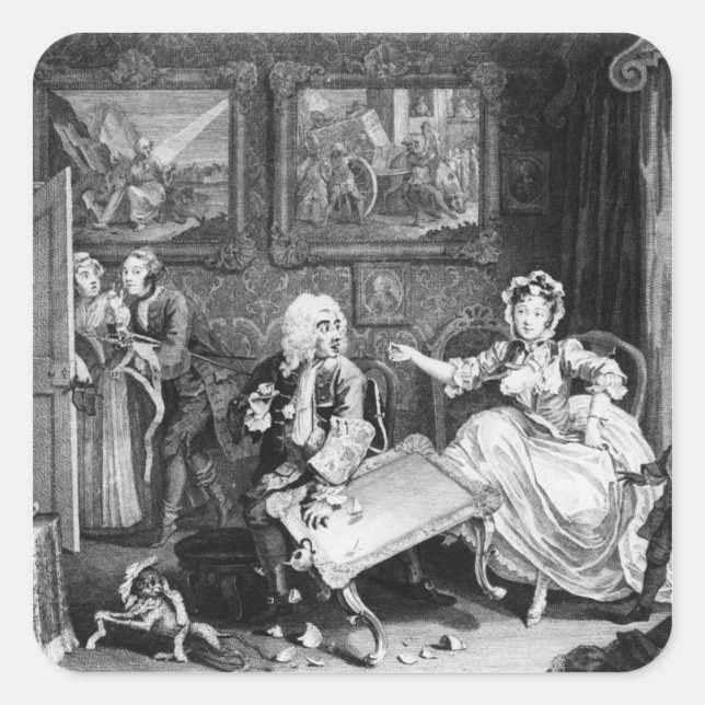 Sticker Carré A Harlot's Progress, plaque II, Quarrels (Devant)