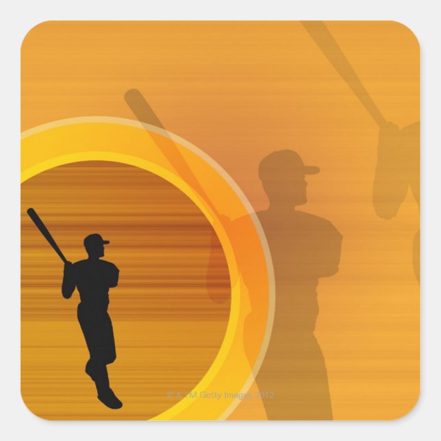 Sticker Carré À la chauve-souris (Devant)