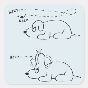 Sticker Carré À l'âge d'un chien