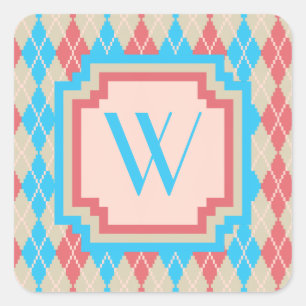 Sticker Carré À l'Autocollant Jacquard de plage