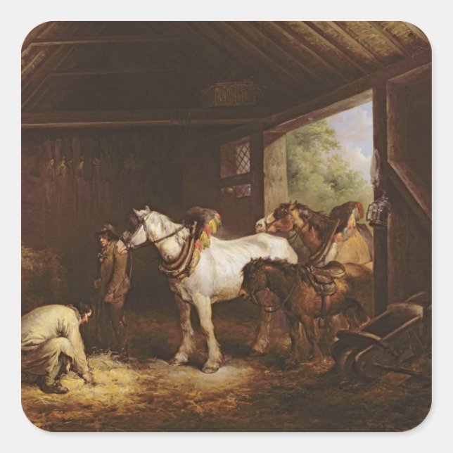 Sticker Carré À l'intérieur d'une stabilité (Devant)