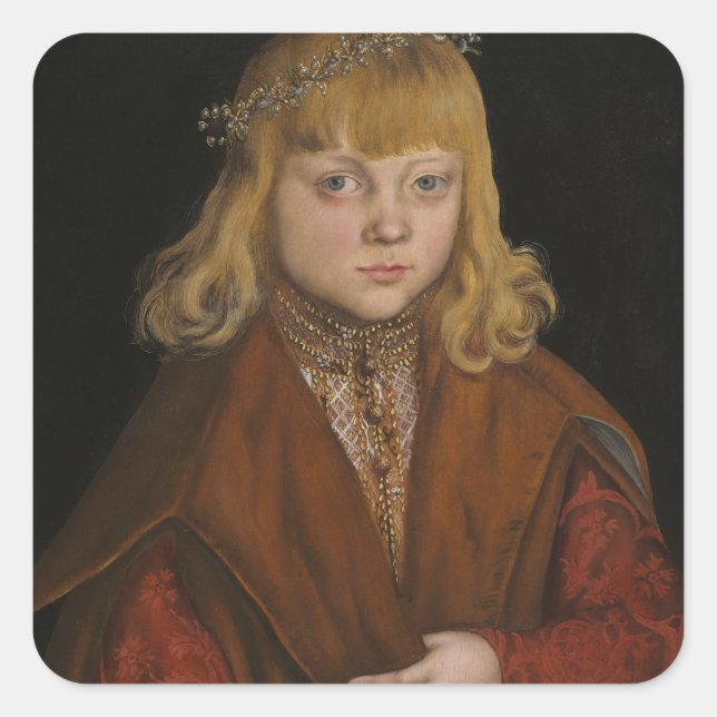 Sticker Carré A Prince de Saxe, c.1517 (huile sur panneau) (Devant)