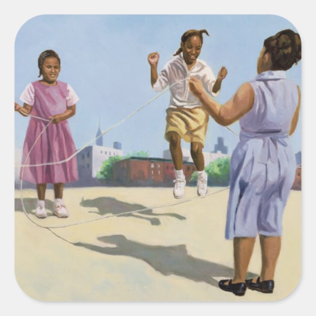 Sticker Carré À quelle hauteur ? 2001 (Devant)