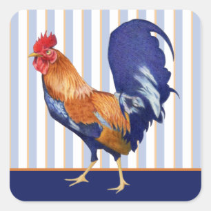 Sticker Carré à rayures de coq