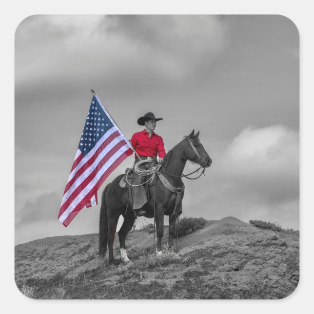 Sticker Carré A Touch of Red, White and Blue -Light Switch Cover (Devant)