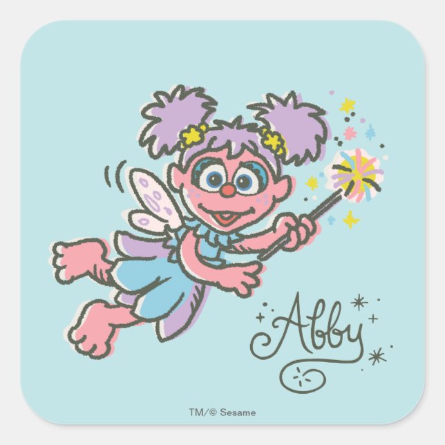 Sticker Carré Abby Cadabby Vol (Devant)