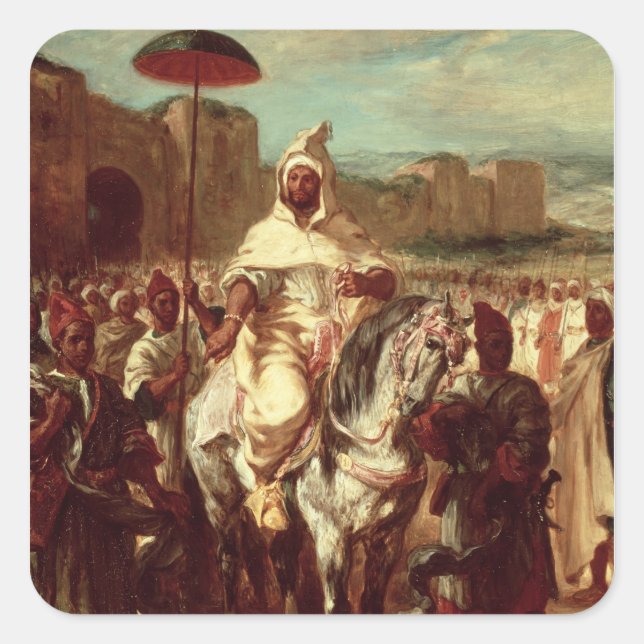 Sticker Carré Abd Ar-Rahman Sultan du Maroc (Devant)