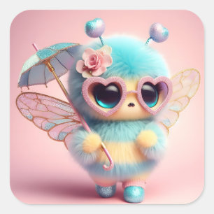 Sticker Carré Abee mignonne