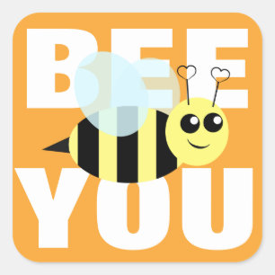 Sticker Carré Abeille vous